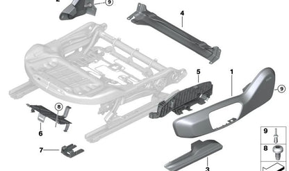 Expansion Taco pour BMW F52, F44, F45, F46, F48, F49, F39, G29 et Mini F54, F55, F56, F57, F60, R60, R61 (OEM 52108099299). BMW d'origine