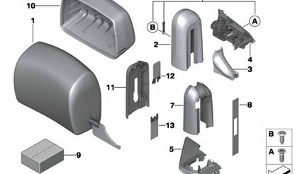 Embellecedor exterior derecho OEM 52109151438 para BMW E93 (318i, 320d, 320i). Compatible con modelos fabricados entre 2008 y 2013. Color negro. Original BMW.