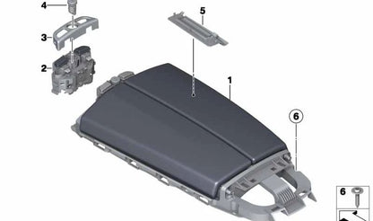 Reposabrazos central delantero OEM 51169197304 para BMW F12 y F12N. Original BMW.