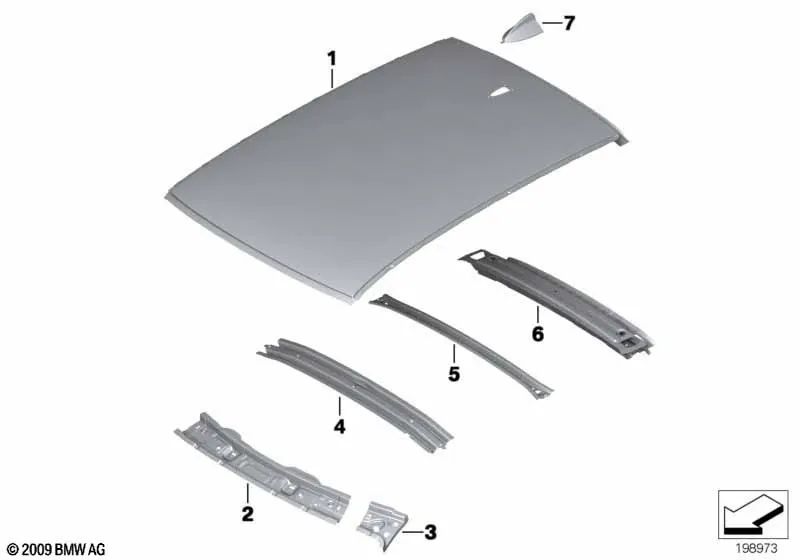 Reinforcement for the upper left wind deflector for BMW X1 E84 (OEM 41317349173). Original BMW