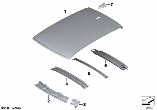 Reinforcement for the upper left wind deflector for BMW X1 E84 (OEM 41317349173). Original BMW