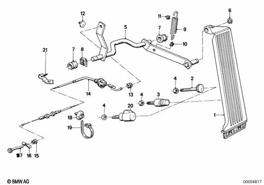 Alavanca para BMW Série 3 E30 (OEM 35411154056). BMW original