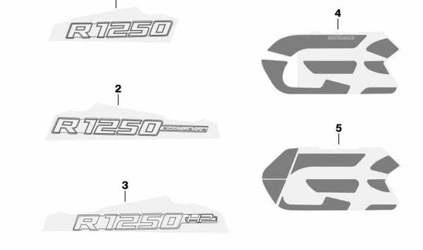 Emblema lateral derecho OEM 51148409376 para BMW Motorrad R1200GS, R1250GS, F750GS, F850GS, S1000XR, K1600GT, R nineT. Original BMW Motorrad.