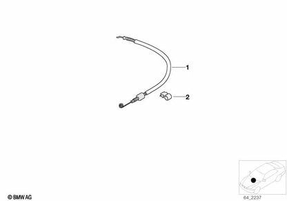 Câble Bowden pour BMW E46, E39, E36 (OEM 64118397724). BMW d'origine