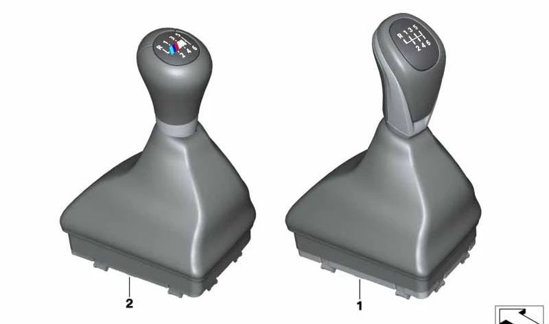 Leather change knob with 6 -speed bellows OEM 25117642012 for BMW F45, F46. Original BMW.