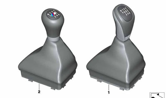 Leather change knob with 6 -speed bellows OEM 25117642012 for BMW F45, F46. Original BMW.
