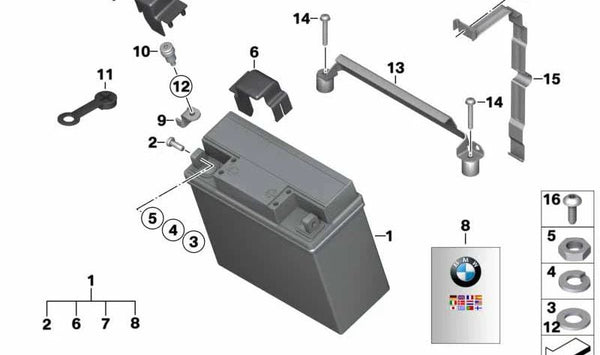 Caperuza OEM 61212305896 para motos BMW K1200LT K589 (1997–2008) y K1200RS. Original BMW Motorrad.