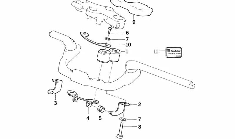 Cubierta OEM 32712313241 para BMW R 1100 RS, R 1150 RS, R 1100 S, R 850 RT, R 1150 RT. Original BMW Motorrad.
