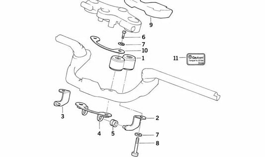 Cubierta OEM 32712313241 para BMW R 1100 RS, R 1150 RS, R 1100 S, R 850 RT, R 1150 RT. Original BMW Motorrad.