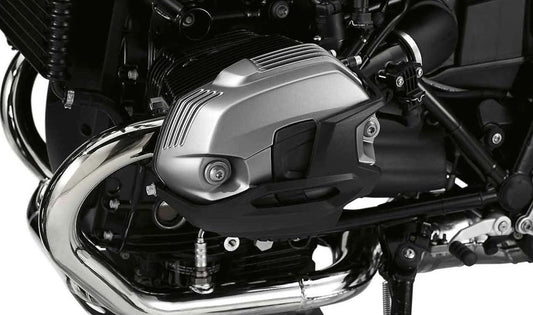 Set protezione coperchio valvola OEM 71607719449 per motociclette BMW R1200GS, R1200GS Adventure, R nineT, R nineT Pure... e altro ancora. BMW Motorrad originale.