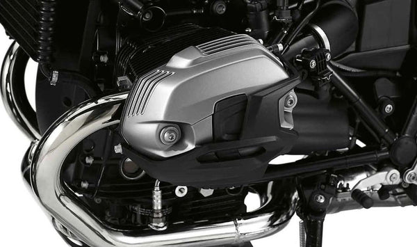 Protector derecho de tapa de válvula OEM 71607719410 para motos BMW R nineT, R nineT Pure, R nineT Scrambler, R1200GS, R1200RT, R1200R… y más. Original BMW Motorrad.
