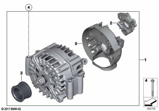 Generatorregler für BMW F90, G30 Serie 7 G11, G12 Serie 8 G15, G16 X5 G05 X6 F96 X7 G07 (OEM 12318636419). Original BMW.