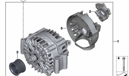 Polea alternador OEM 12317575346 para BMW F07, F10, F11, F12, F13, F01, F02, E70, E71. Original BMW.