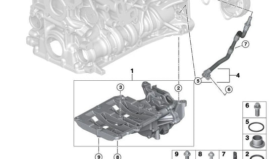 Cader Plug -Separator OEM 11417804949 für BMW Series 1 (E81, E82, E87, E88), Serie 3 (E90, E91, E92, E93), Serie 5 (E60, E61), X1 (E84), X3 (E83). Original BMW.