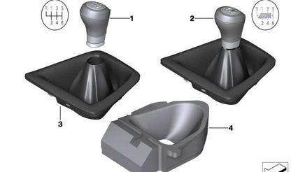 Inserto embellecedor de palanca de cambios OEM 25117567319 para BMW E90, E91, E92, E93 (incluye versiones N). Original BMW.