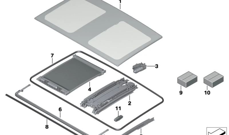 Kit de reparación mecánico OEM 54107361003 para BMW i3 (I01). Original BMW.