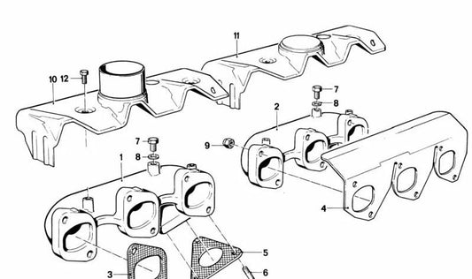 Cubierta protectora motor OEM 11621256575 para BMW E12, E24, E23, E21, E28, E30, E32, E34, E9. Original BMW.