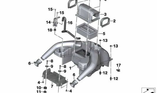 Válvula conmutadora sistema aire secundario OEM 11737694376 para BMW Motorrad K1600GT, K1600GTL, F800GS... y más. Original BMW Motorrad.