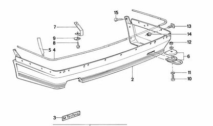 Emlack Ring 51711919169 per BMW E30 {316, 316i, 318i} con pacchetti tecnici M. Compatibile con i modelli dal 1982 al 1988. BMW originale.