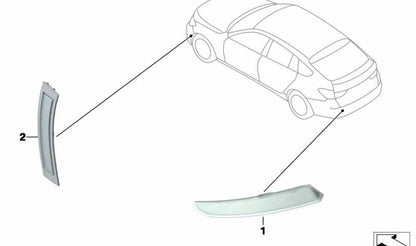 Reflector trasero derecho para BMW Serie 5 GT F07. Original BMW.