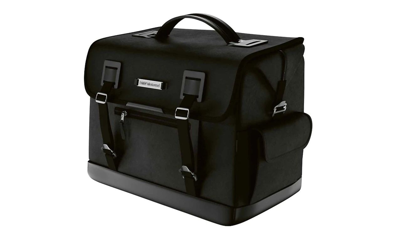 Bolsa trasera 27L OEM 77492471302 para BMW Motorrad R 18, R 18 Classic, R 18 B, R 18 Roctane y R 18 Transcontinental. Ideal para asiento trasero. Original BMW Motorrad.