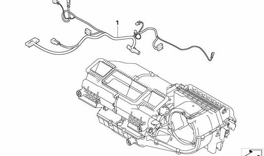 OM 64116915727 Cablaggio automatico dell'aria condizionata per BMW Z4 E85 ed E86 (2,0i, 2.2i, 2,5i modelli con motore N46 e M54). Compatibile con versioni manuali e automatiche. BMW originale.