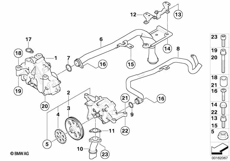 Soporte para Tubo de Aceite para BMW E90, E92, E93 (OEM 11417838524). Original BMW