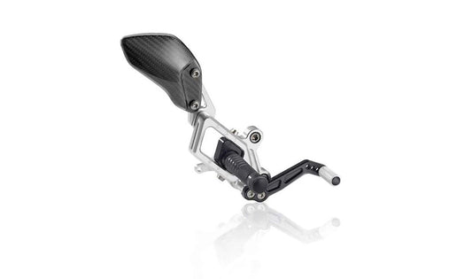 Reajustable HP Reapies para Driver OEM 71607714385 para BMW Motorrad K1300S e K1300R. Melhoria ergonômica com múltiplas posições de ajuste. Substitua a peça original. BMW Motorrad original.