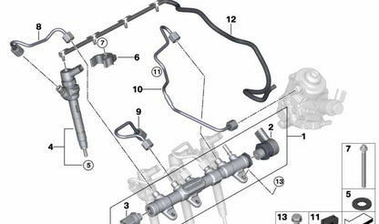Tobera de inyección OEM 13538514146 para BMW F20, F21, F22, F30, F32, X1, X2 y MINI F54, F60... y más. Original BMW y MINI.