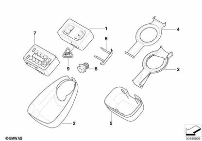 Regensensor Deckel für BMW 3 E46 -Serie, Serie 5 E39 (OEM 61358371932). Original BMW.