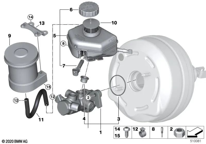 BMW Schließreihe 1 F20, F21, F40, F52, Serie 2 F22, F23, F44, F45, F46, G42, Serie 3 F30, F31, F34, F80, G20, G21, G28, Serie 4 F32, F33, F36, F82, G22, G23, G26, I01, I12, I15, X1 F48, F49, X2 F39, Z4 G29, Mini F54, F55, F56, F57, F60 (OEM 3433685