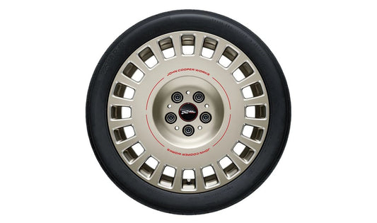 Rueda completa de invierno 18" JCW Rallye Spoke 992 con neumático Goodyear OEM 36115B4EA77 para MINI J05 (Aceman E31, E32, E71, SE81, SE82, JCW E21, E22). Original MINI. Listo para montar.