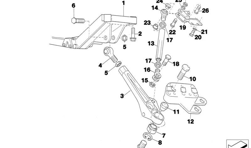 Tornillo de suspensión OEM 31122485914 para BMW (Modelos compatibles: Serie 1 F20, Serie 2 F22, Serie 3 F30, Serie 4 F32). Original BMW.