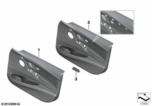Painel de couro sintético direto para BMW F30, F31, F35 (OEM 51417279208). BMW original.