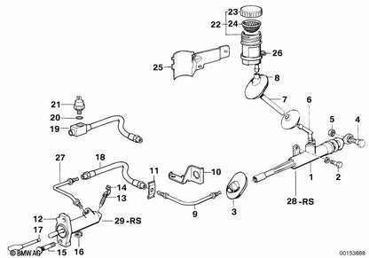Placa de suporte para BMW Série 5 E34 (OEM 21521159631). BMW original