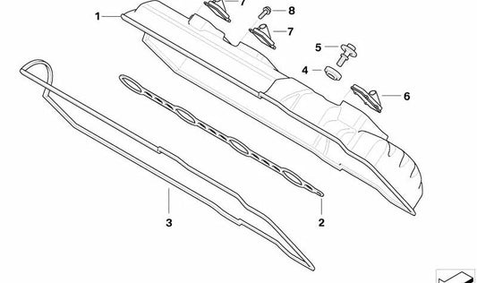 Tapa de culata plata OEM 11127687204 para motos BMW K1300S, K1200R, K1300R, K1200GT, K1300GT. Original BMW Motorrad.