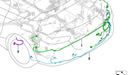 Wiring for rear bumper OEM 61128716570 for BMW G29. Original BMW.
