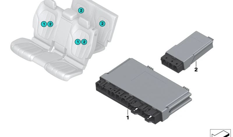 Módulo de control de asiento OEM 61357490465 para BMW {F20, F21, F22, F23, F30, F31, F32, F34, F36, F40, F44, F45, F46, F87, F80, F90, G20, G21, G30, G31, G32, F07, F10, F11, F01, F02, G11, G12, F91, F92, F93, G14, G15, G16, F48, F39, F25, F26, G01,