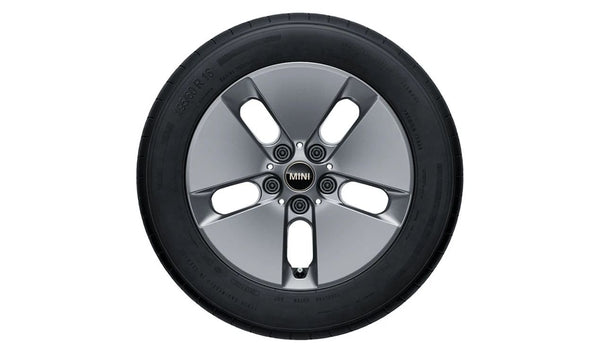 Rueda de invierno completa delantera Pin Spoke 990 195/60R16 93H OEM 36115B30EE7 para MINI Cooper J01 (2022–2025). Original MINI.