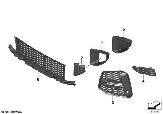 Rechte Bremsluftkanalabdeckung für BMW X1 F48N (OEM 51118075906). Original BMW