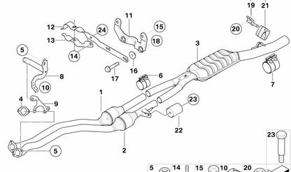 Tornillo Torx con arandela OEM 18207562048 para BMW E60, E61, E63, E64, E89. Original BMW.