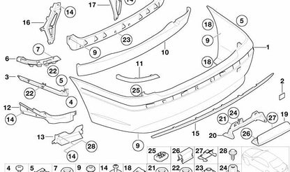 Tuerca hexagonal OEM 51717065987 para BMW E81, E82, E87, E88, F20, F21, F22, E90, E91, E92, E93, F30, F31, F34, F32, F33, F36, F07, F10, F11, F06, F12, F13, E65, E66, F01, F02, E70, F15, E71, F16, R55. Original BMW