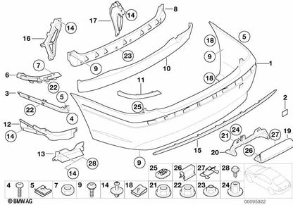 Tornillo de chapa hexagonal con arandela para BMW E81, E82, E87, E88, F20, F21, F22, F46, F87, E46, E90, E91, E92, E93, F30, F31, F35, E60, E61, F07, E63, E64, E65, E66, F01, F02, E84, F48, F49, F39, E83, E70, F15, F85, E71, F86, E89 y MINI R55, R56, R57,