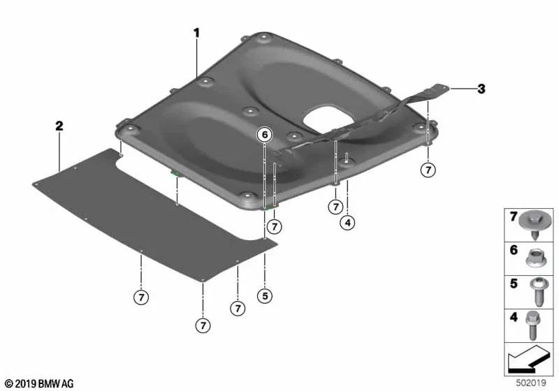 Adapterabdeckung der Adresseinheit (rechts) für BMW F87, F80, F82, F83 (OEM 51758055958). Original BMW