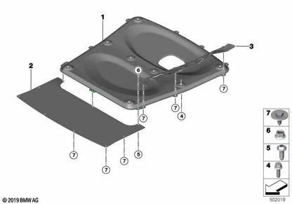 Adapterabdeckung der Adresseinheit (rechts) für BMW F87, F80, F82, F83 (OEM 51758055958). Original BMW