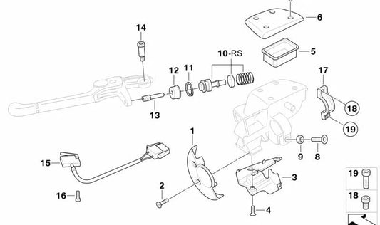 Tornillo cilíndrico M5X20 OEM 07119905225 para BMW Motorrad K1200GT, R1200RT, G450X... y más. Original BMW Motorrad.