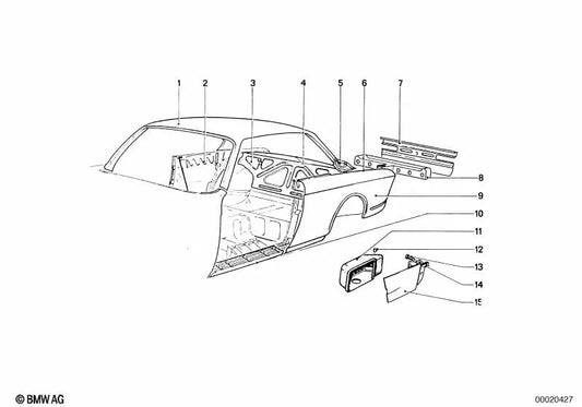 Fiche de terminaison du corps pour BMW E46, F30, F80 (OEM 41341827340). BMW d'origine