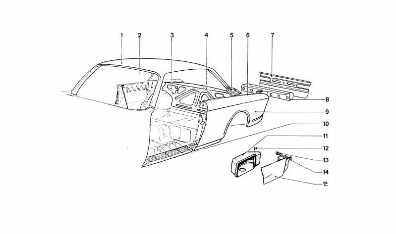 Cubierta derecha OEM 41351814070 para BMW E30 (todos los modelos de 1982 a 1994). Pieza original BMW. Ideal para sustituir la tapa lateral derecha de la carrocería trasera.