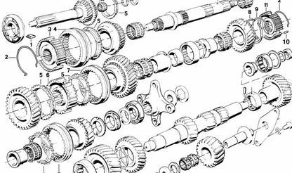 Pieza de arrastre de marchas OEM 23231202222 para BMW E21, E30, E12, E28, 114, 1502, 1600, 2002, 2500, 2800. Original BMW.