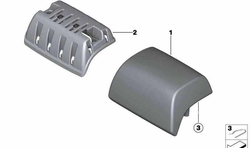 Reposacabezas de cuero negro OEM 52207279656 para BMW X6 E71 (xDrive30d, xDrive35d, xDrive35i) 2008-2014. Original BMW.